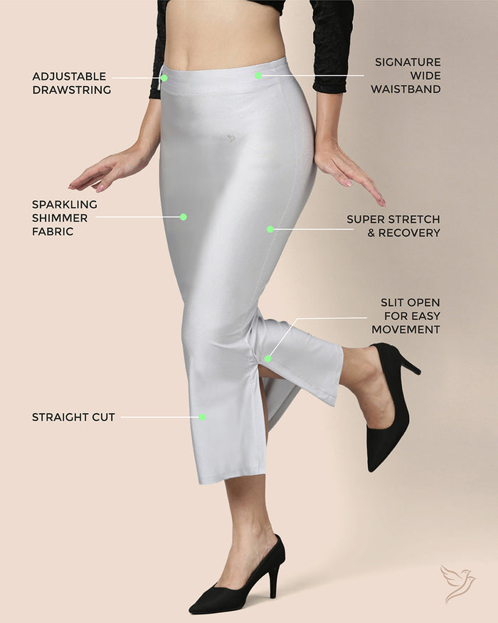 Saree Shapewear Petticoat for Women- White
