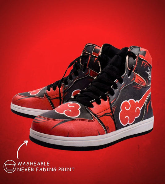 Naruto Anime Akatsuki High Ankle Sneaker (Red & Black)