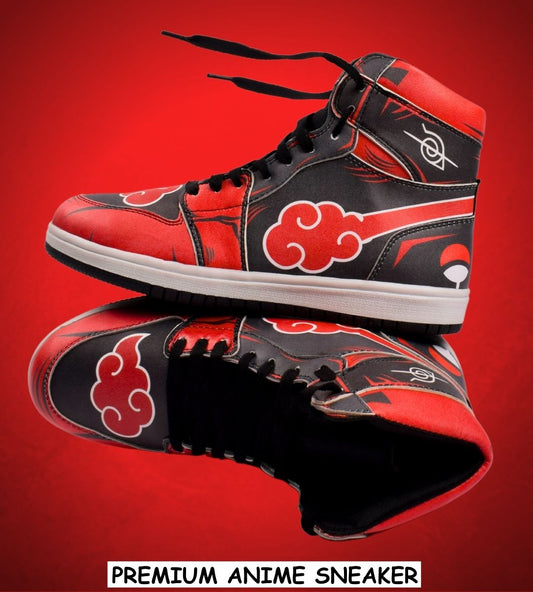 Naruto Anime Akatsuki High Ankle Sneaker (Red & Black)