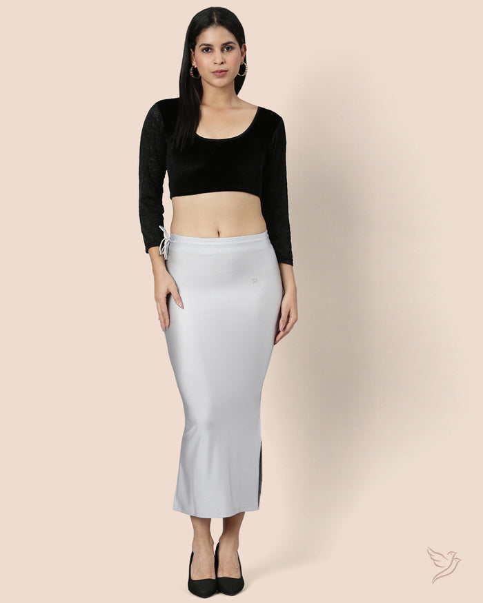 Saree Shapewear Petticoat for Women- White