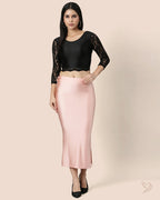 Saree Shapewear Petticoat for Women- Pink