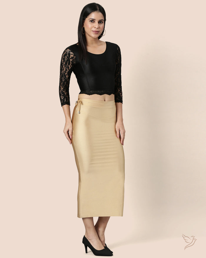 Saree Shapewear Petticoat for Women - Gold