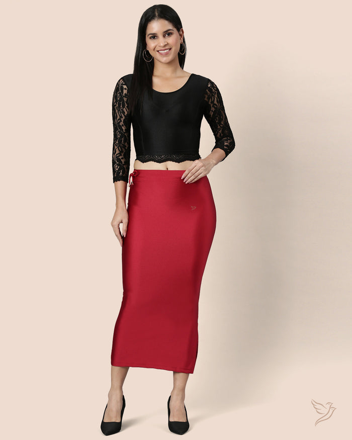 Saree Shapewear Petticoat for Women- Red