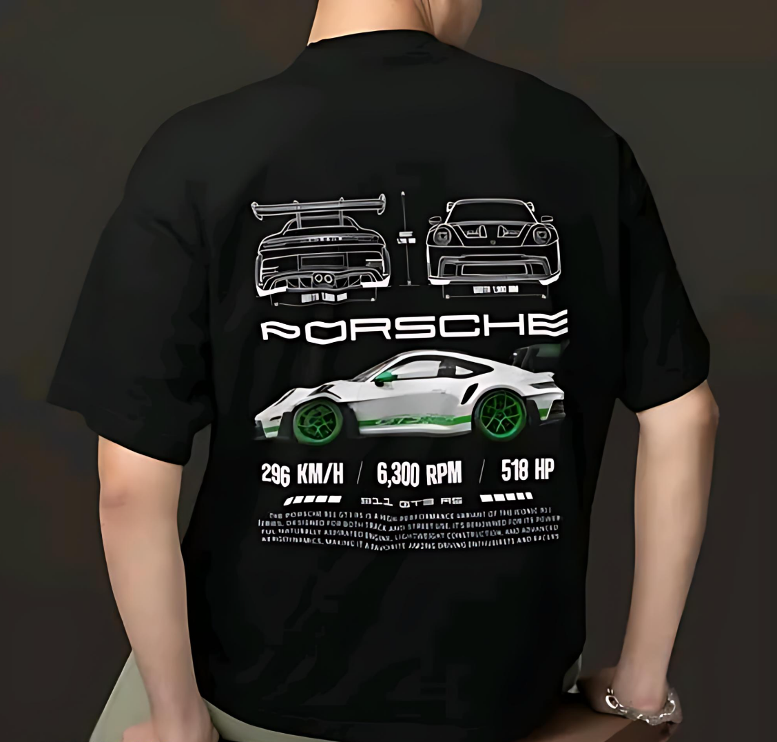 Porsche GT3 Oversized T-Shirt – Premium Cotton Streetwear