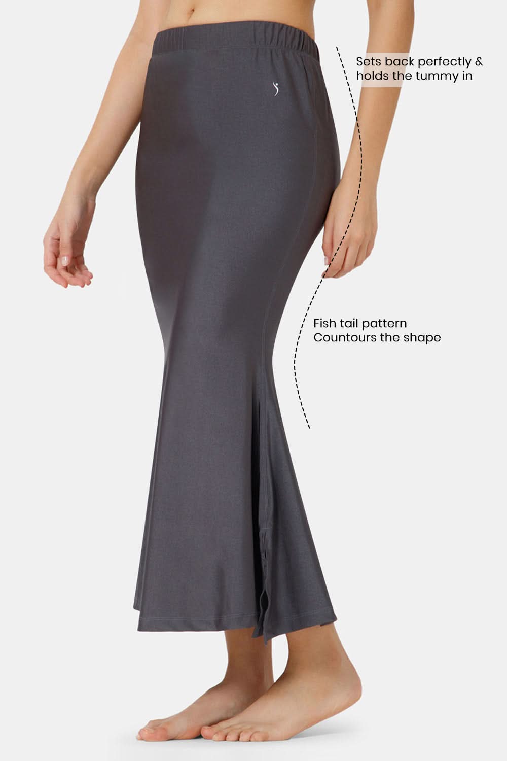 Saree Shapewear Petticoat for Women- Grey