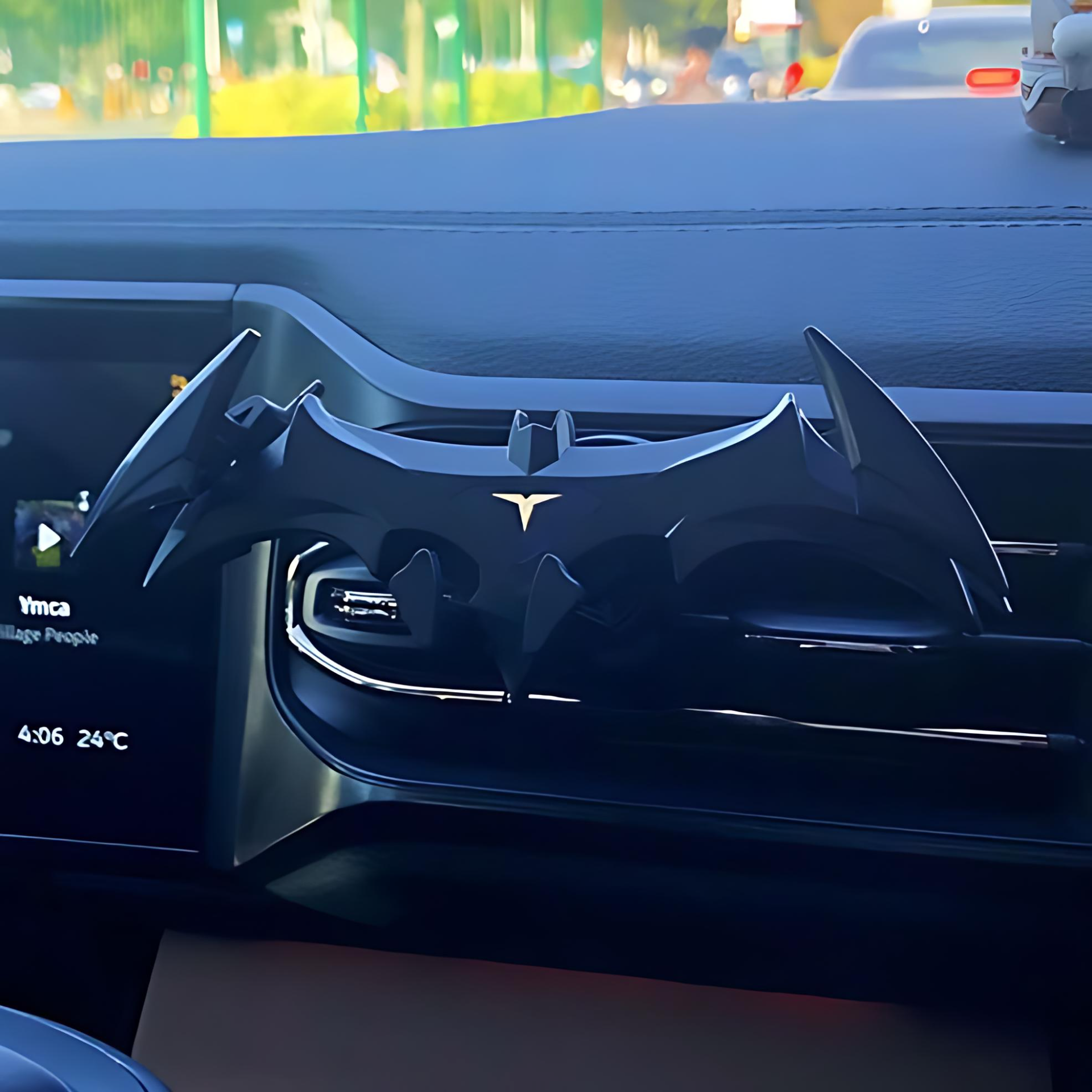 "Batman-Themed Car Phone Mount"