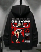 Uchiha Itachi Anime Printed Cotton Blend Hoodie