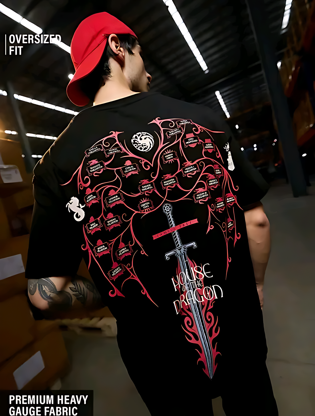 House of the Dragon Oversized T-Shirt – Fire & Blood Edition