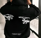 Stylish Hand Print Fleece Hoodie